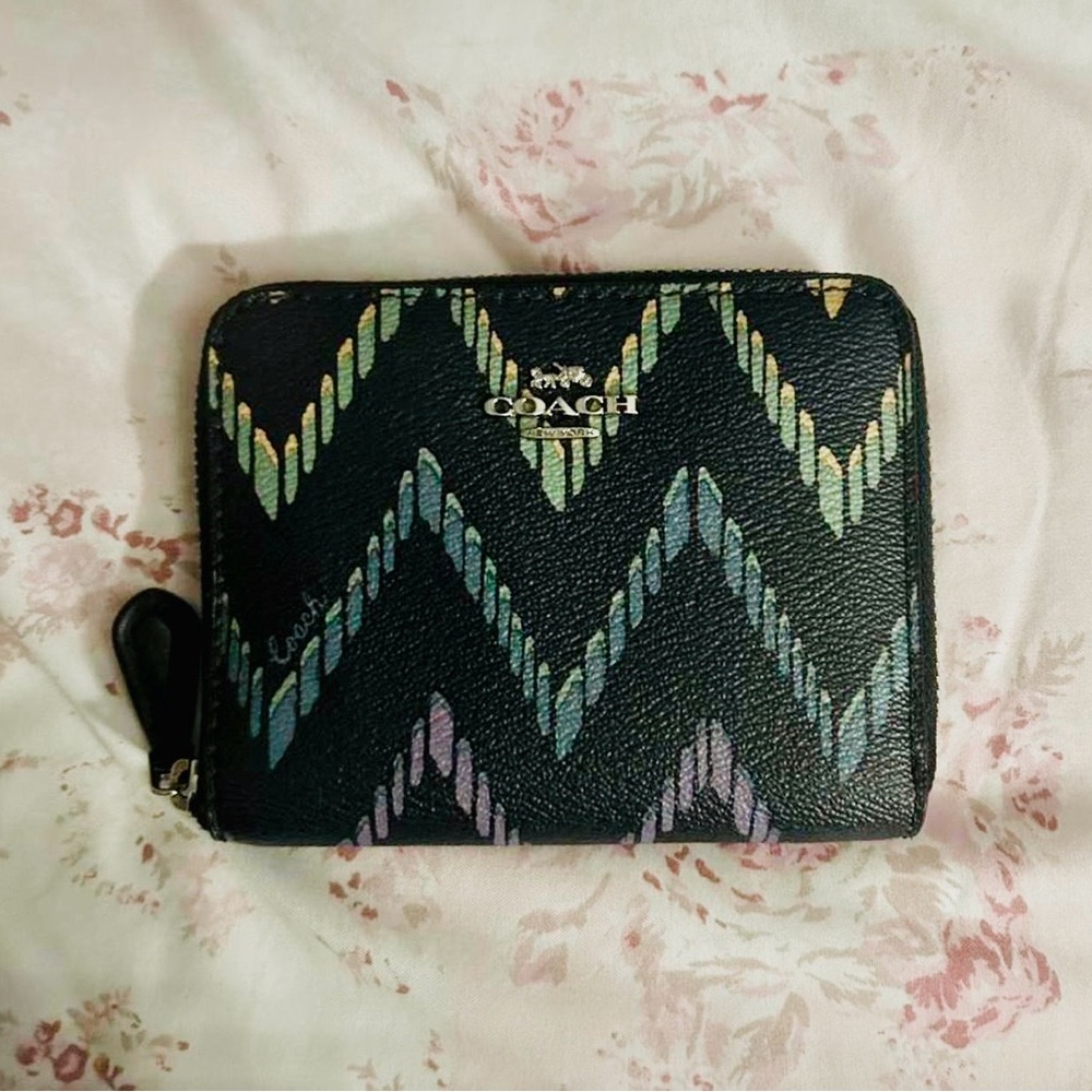 Coach Canvas/Leather Wallet Black/Multicolors